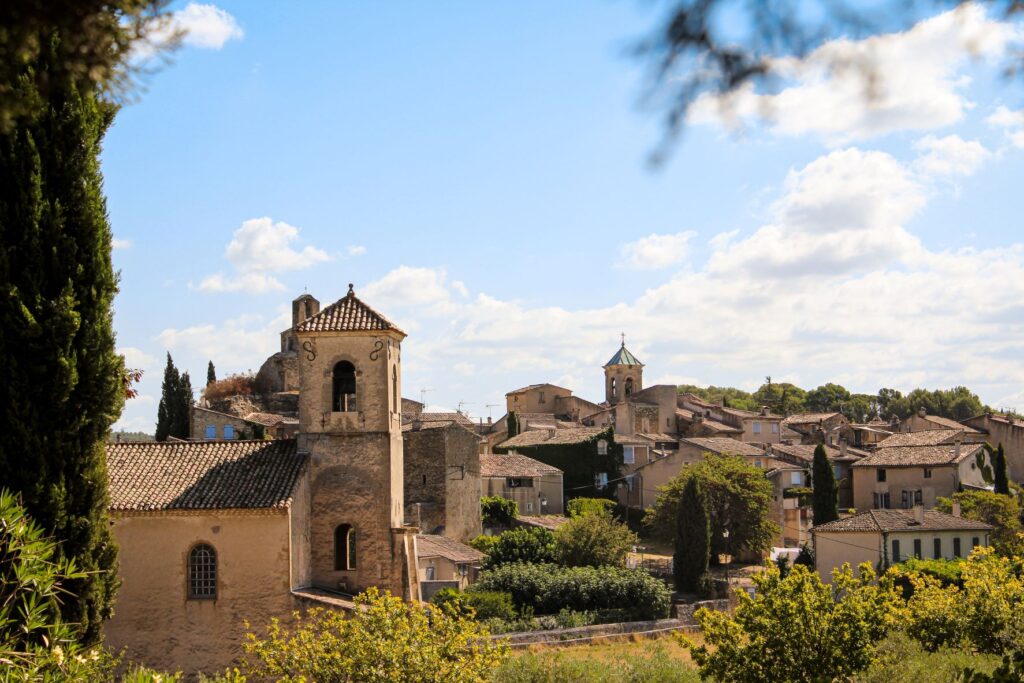 village in Luberon Provence with valley