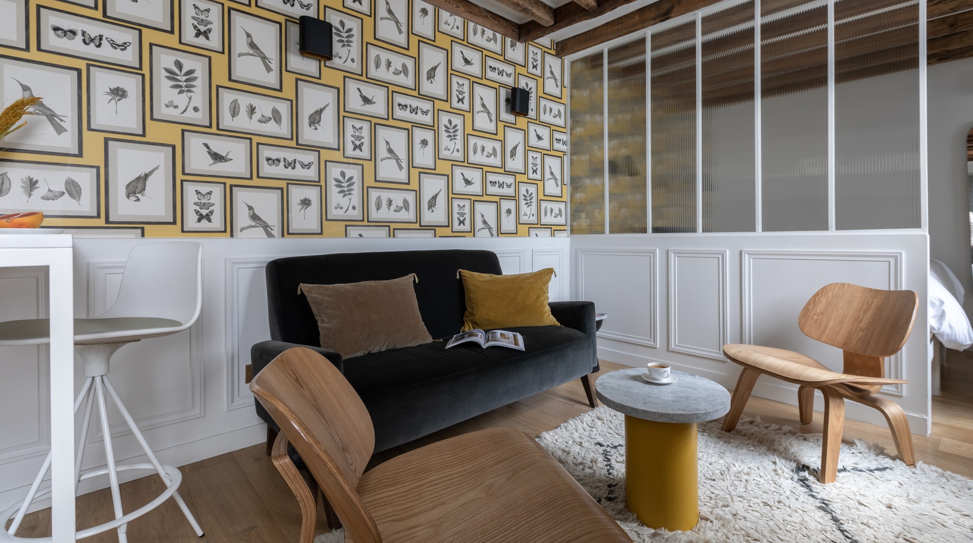 sofa in paris apartment