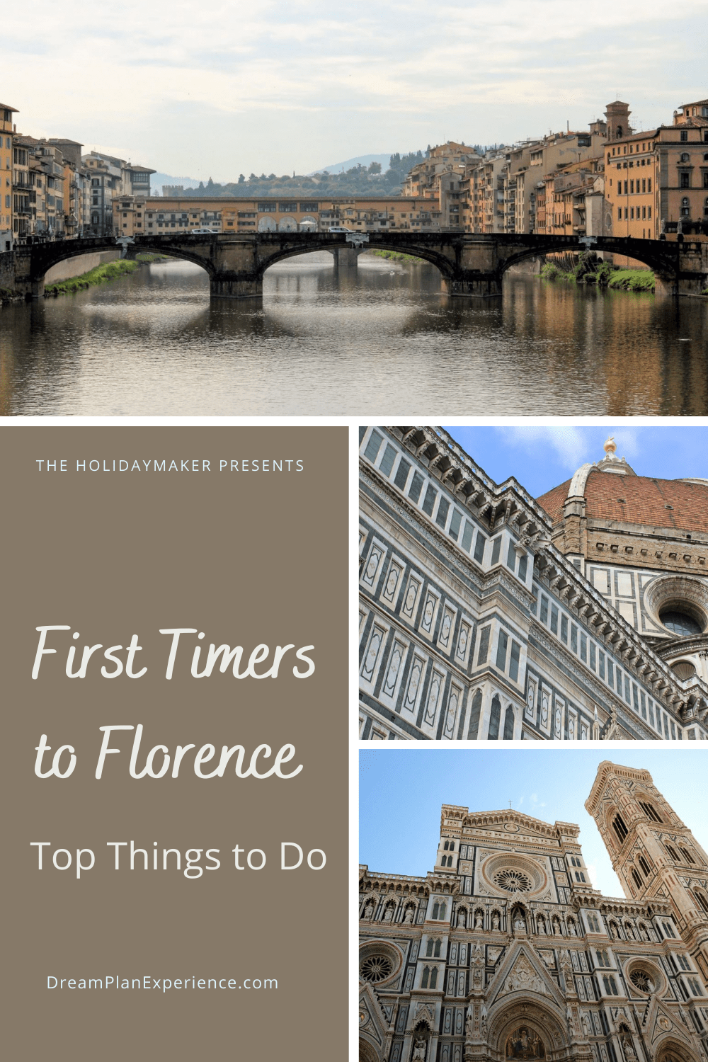 Florence is a romantic Renaissance city in Tuscany Italy. It is known for its art and architecture with many must see cathedrals, palaces, piazzas and bridges.
