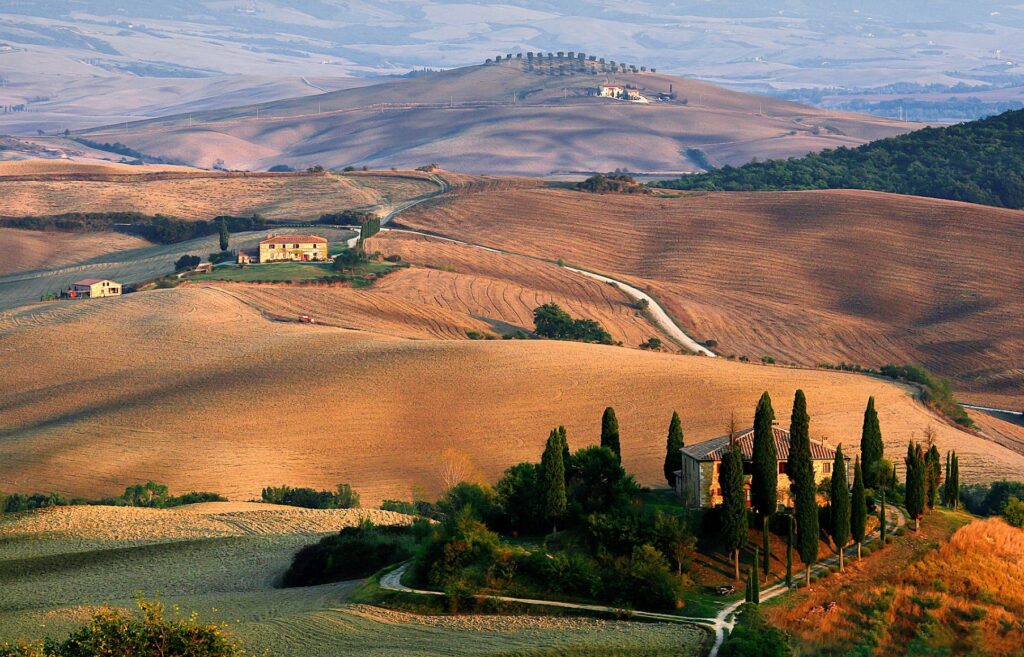 Some of the most beautiful places in Tuscany. Hilltop towns like Montalcino, Pienza, Montepulciano, Cortona, Arezzo and Siena