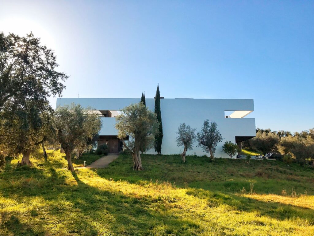 white modern Villa in near evora portugal
