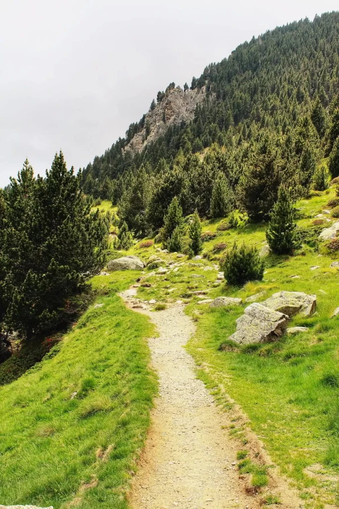 hiking trail in vall de nuria