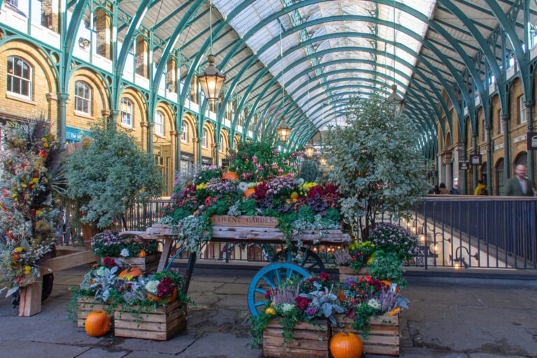 Covent Gardens in London a flower market