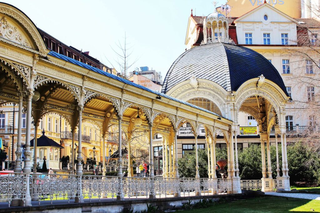 colannade in Karlovy Vary in the Czech Republic.