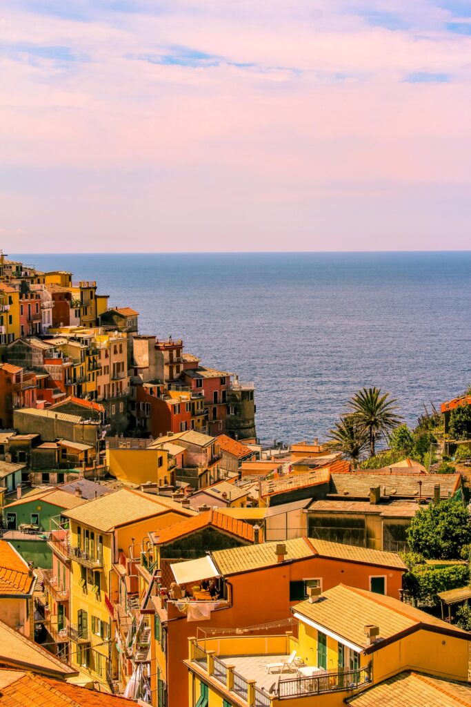 view of colourful houses facing the sea in cinque terre in 3 days