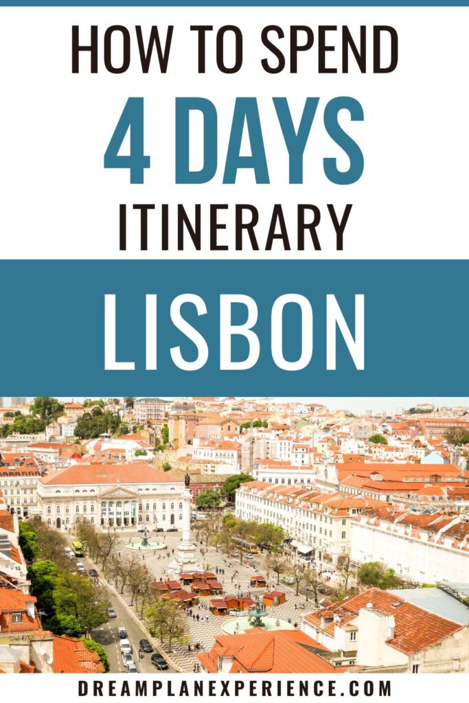 rooftops over square in lisbon 4 day itinerary