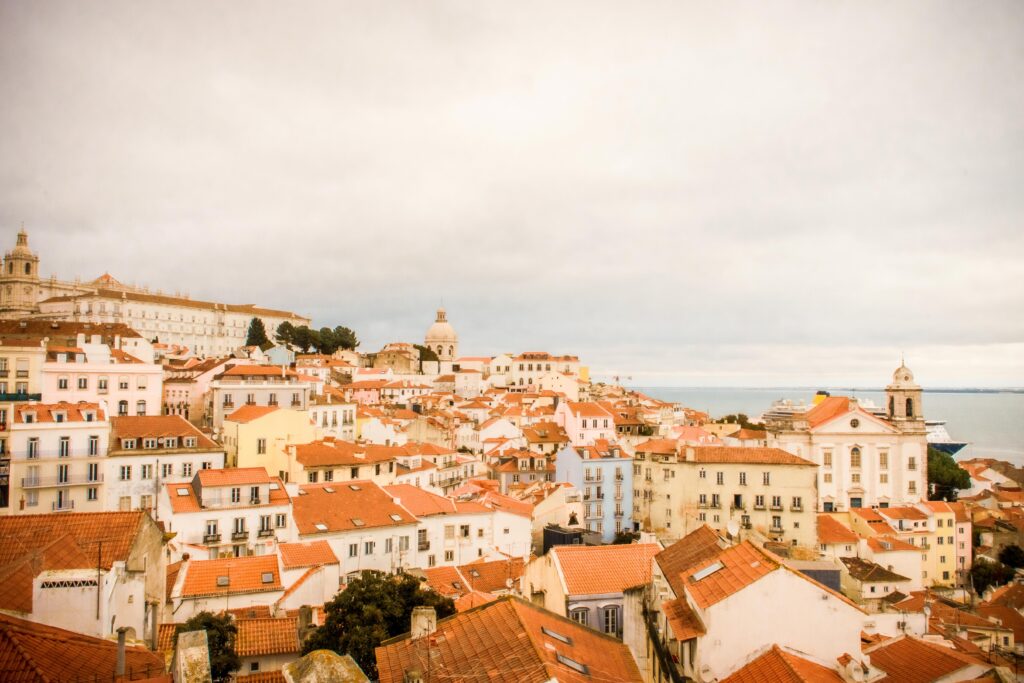 red rooftops, colourful buildings in 4 days in lisbon itinerary exploring the city