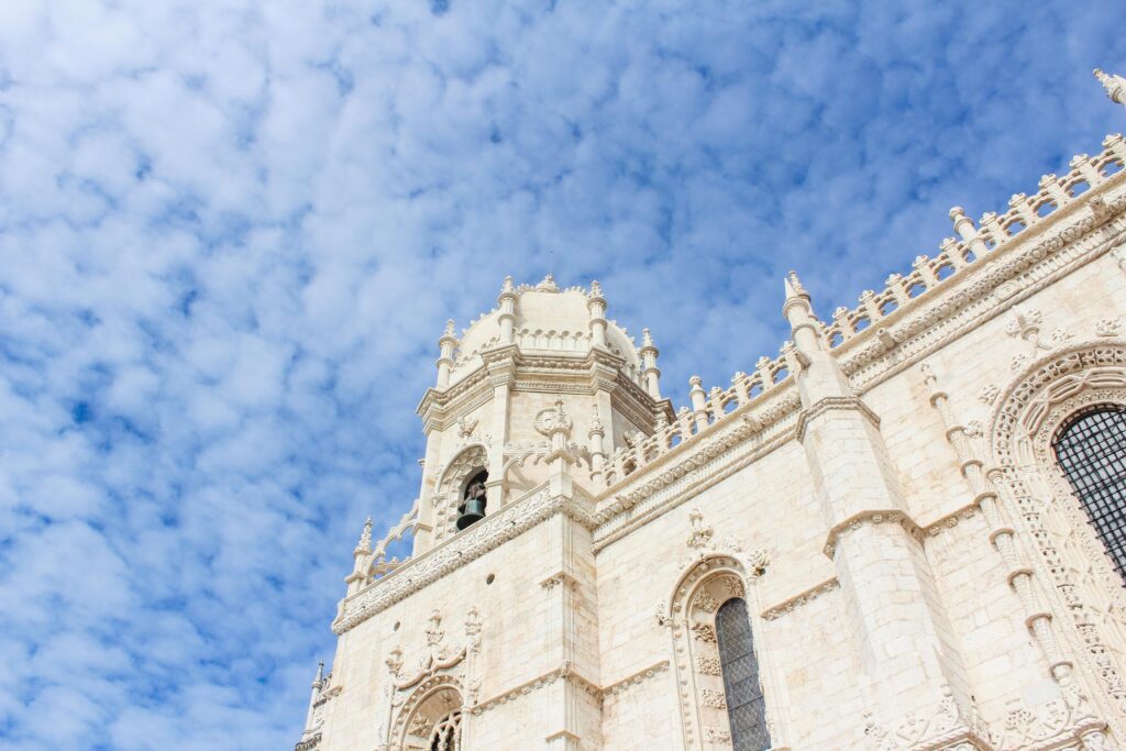 monastery with sky in 1 day Lisbon at Jeronims Monastery