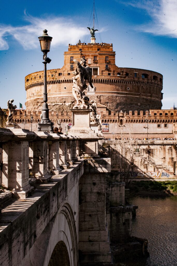 bridge with round castle in vatican city itinerary