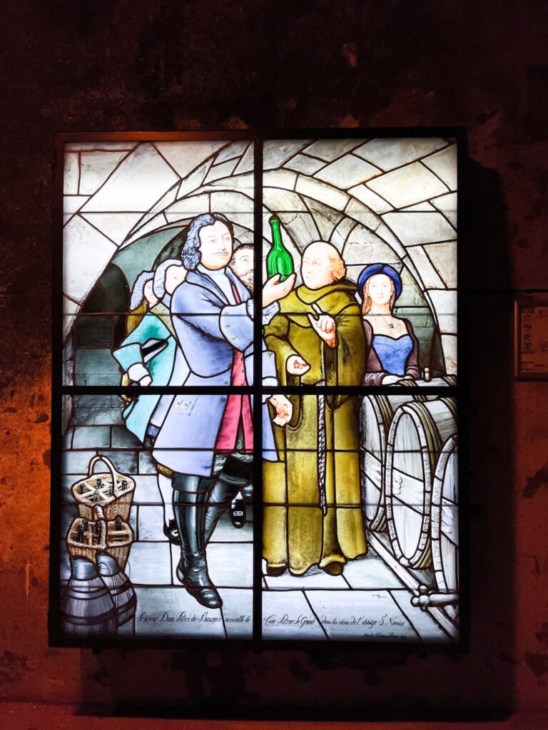 stained glass  window on champagne tour reims