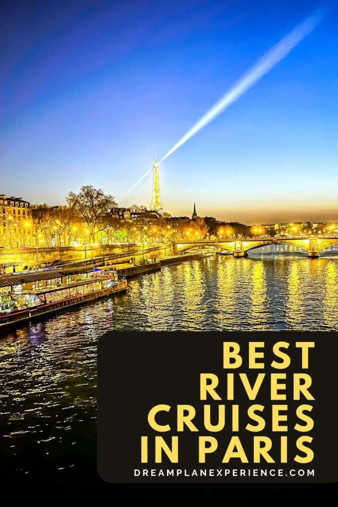 at night, boat on water with lights on best river cruises in paris