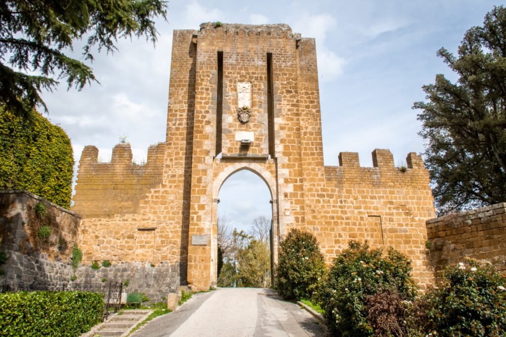 ancient gateway to fortress in orvieto italy