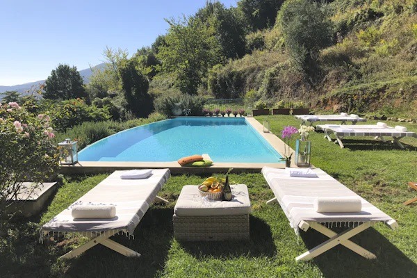 pool with garden on weekend away in italy