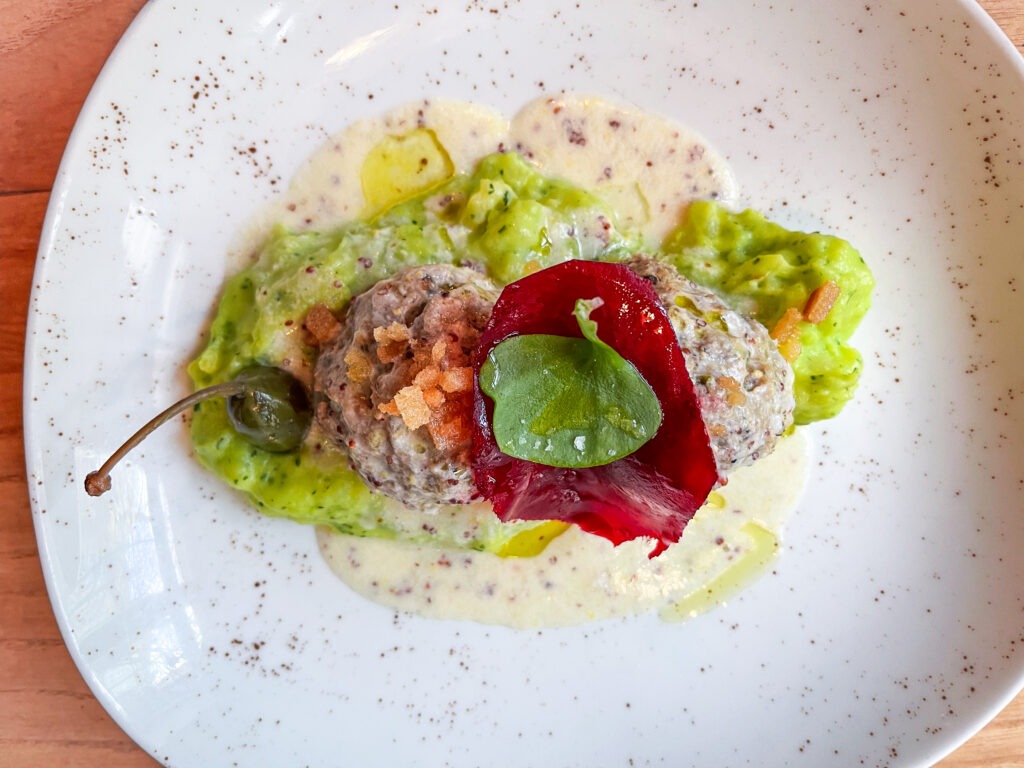 plate of meatballs in german restaurant berlin