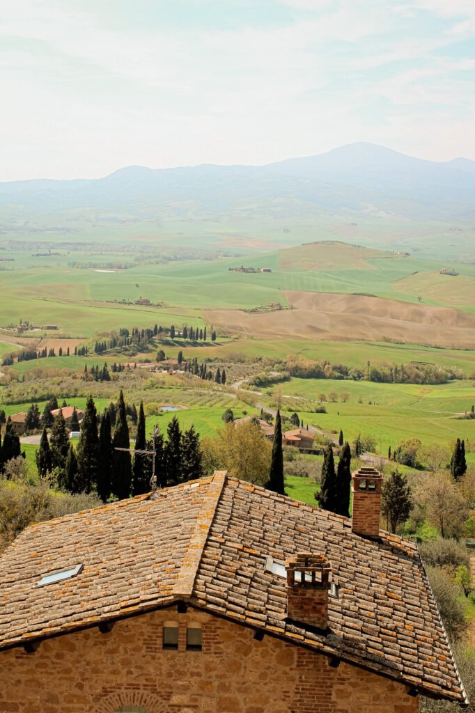 rooftop with views of tuscan countryside on a day trip to tuscany from rome