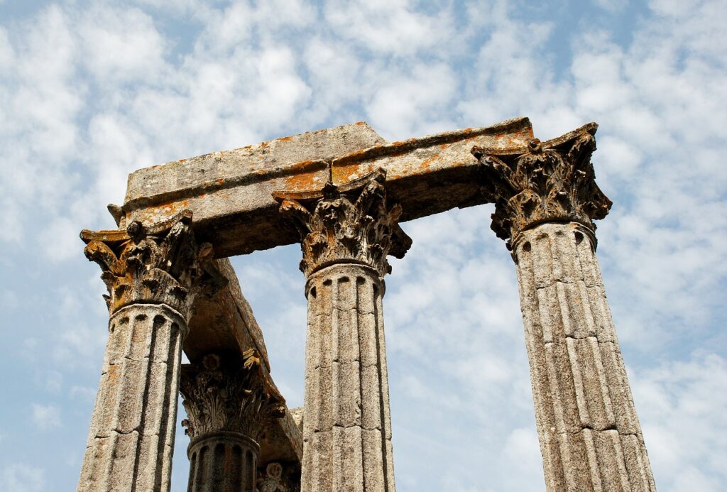 roman temple ruins on best day trips from lisbon portugal