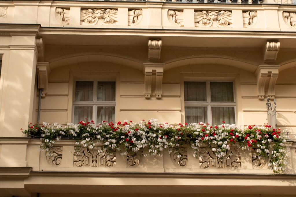 apartment with balcony and flowers when looking at differences between west and east berlin