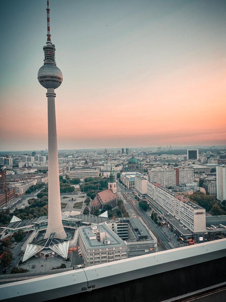 tv tower noting east berlin and west berlin differences in architecture