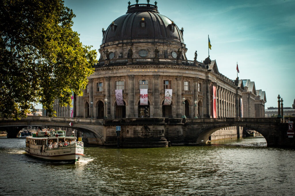 river, boat and museum on what to do in berlin on a sunday