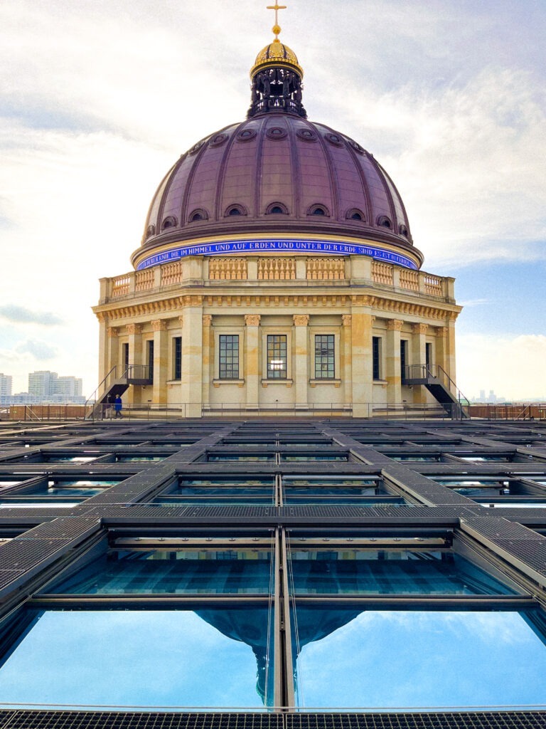 rooftop view of dome at free berlin museums