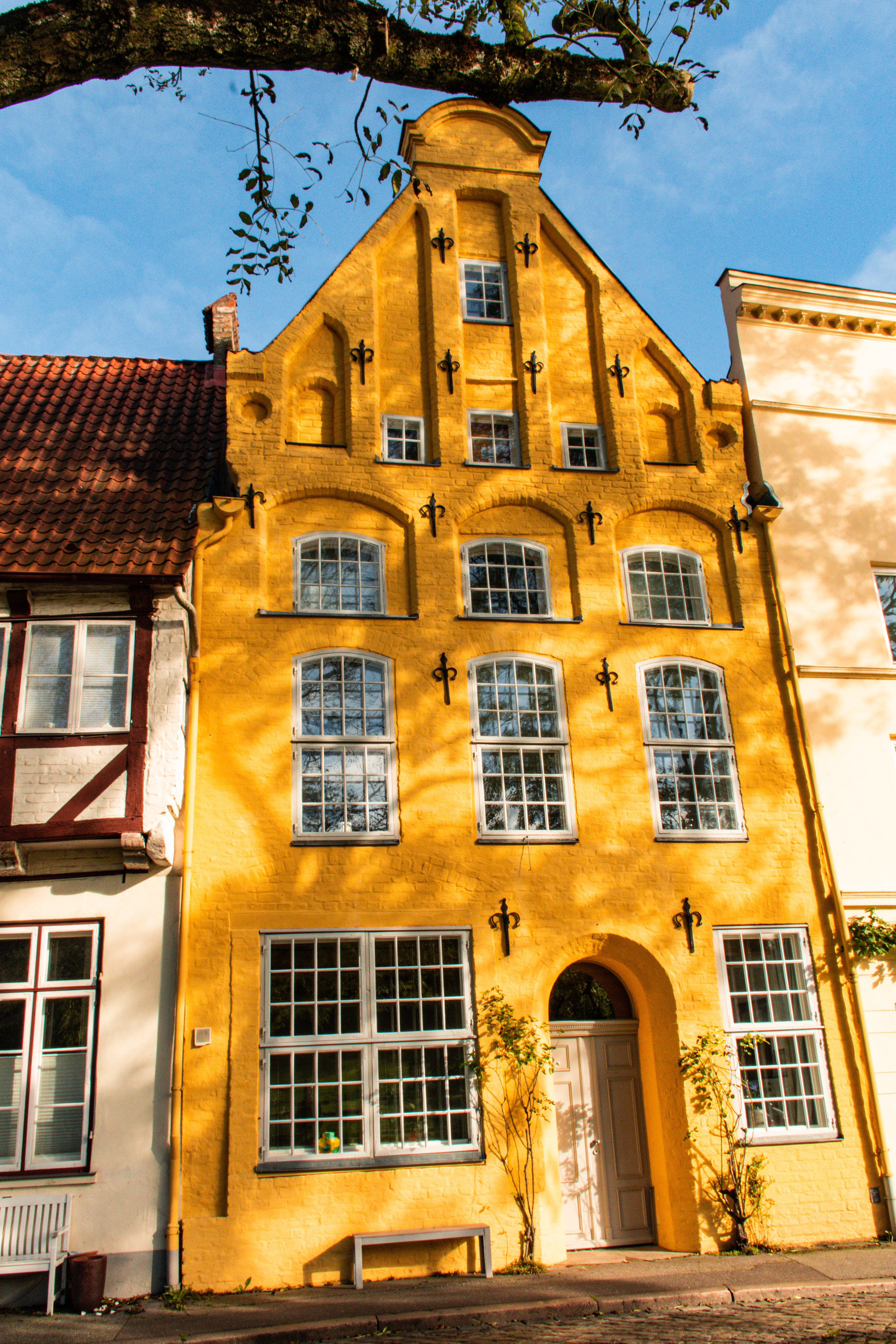 yellow tall house in lubeck germany