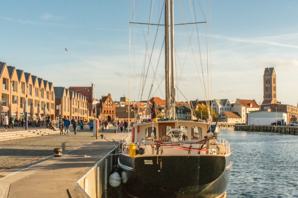 sailboat in harbour as things to do in wismar
