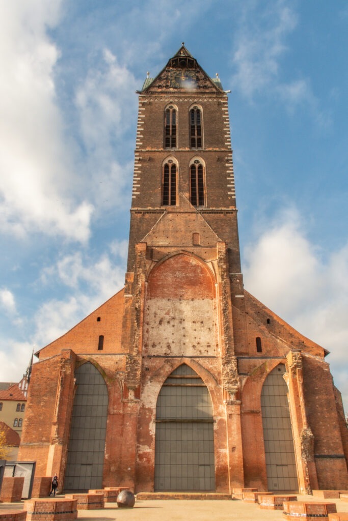 red brick church in wismar germany 