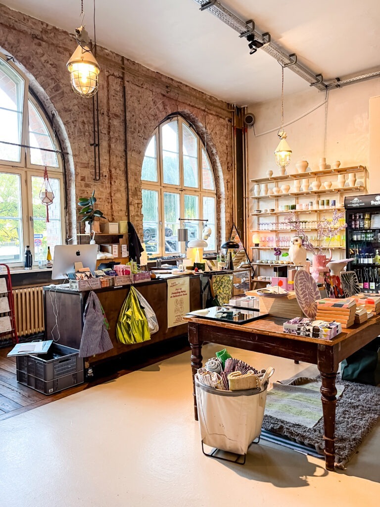 concept store with lifestyle products at vegan cafe berlin