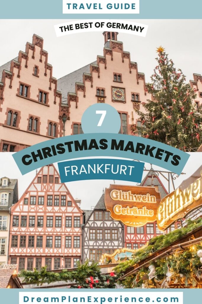 half timbered buildings at christmas market in frankfurt germany