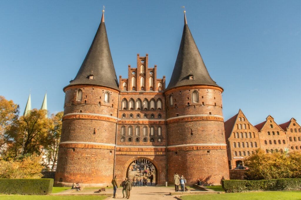 red brick gate tower in travel guide to germany