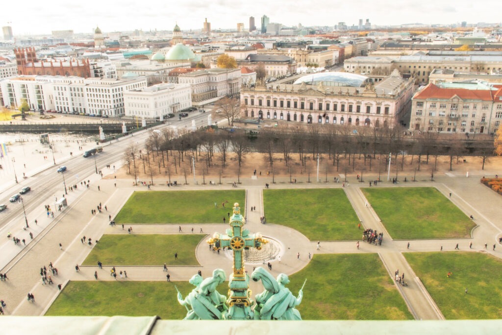 berlin viewpoints with lawn, street and view of buildings 