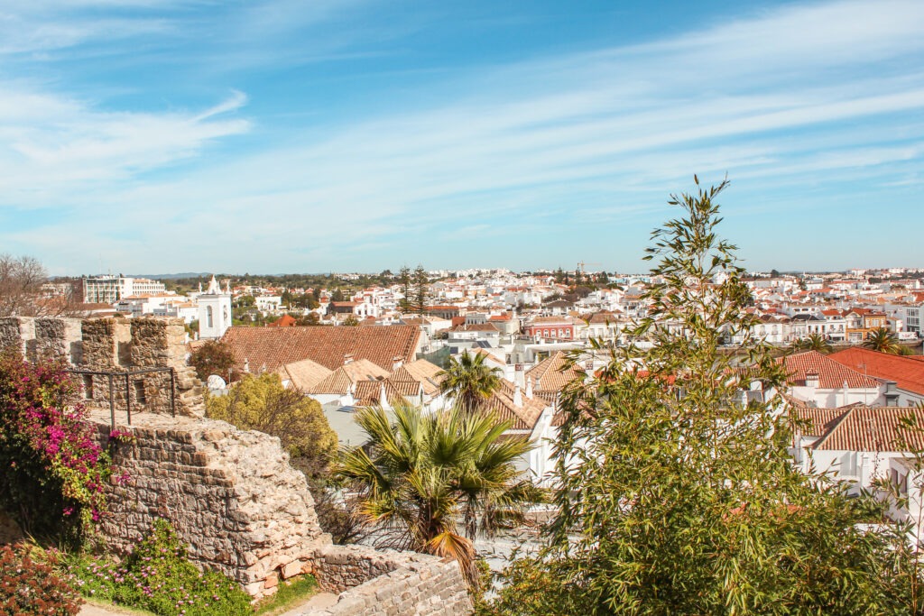 stone wall and view of the city as best things to do in tavira portugal