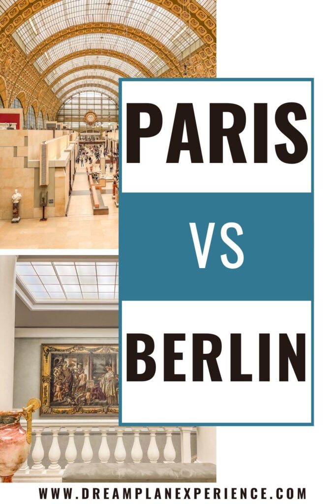 artwork in gallery in berlin vs paris museum with vaulted ceiling
