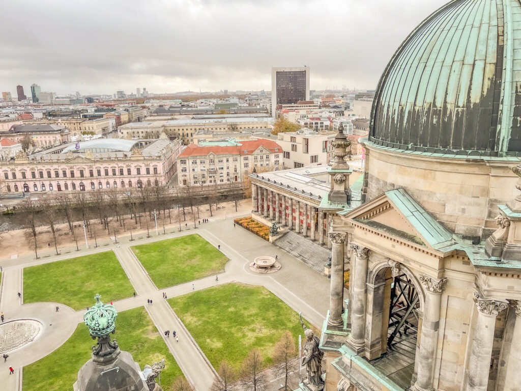 dome of cathedral and view of museum when on a berlin itinerary 1 day