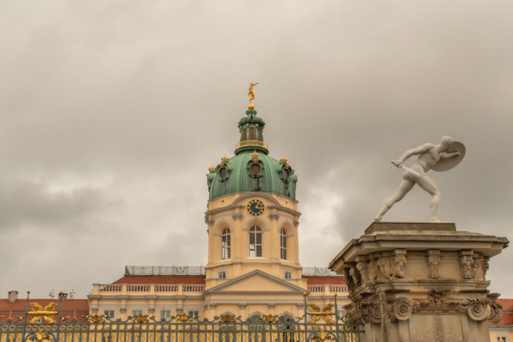 yellow palace with green dome in one day in berlin