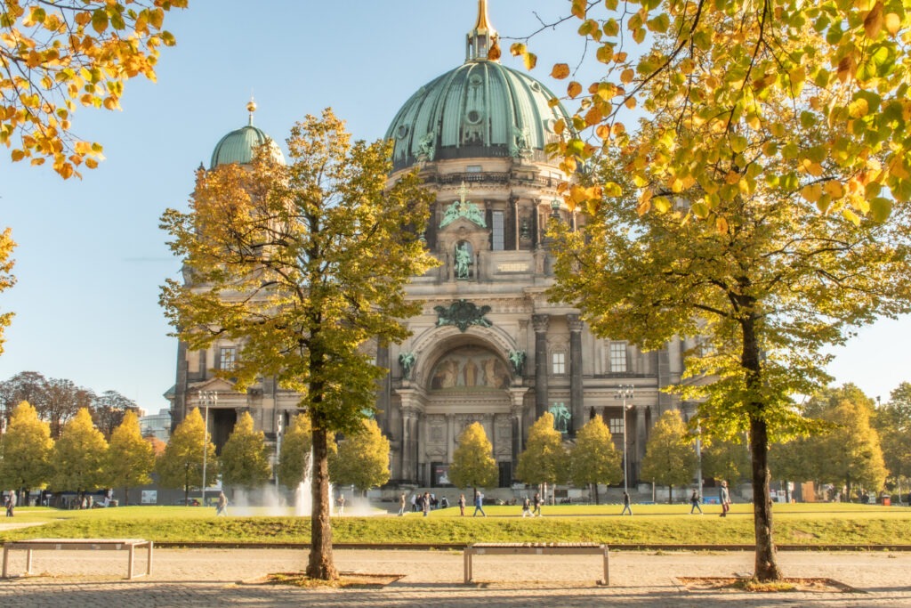cathedral with trees on 1 day in berlin itinerary