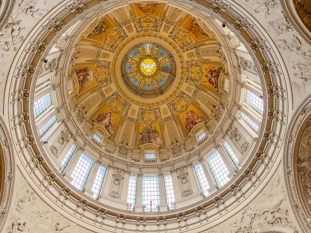 inside of dome roof of cathedral in berlin in one day itinerary