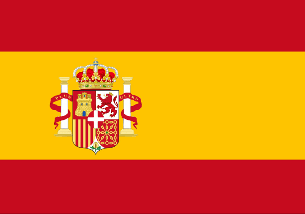flag for spain red and yellow with crest