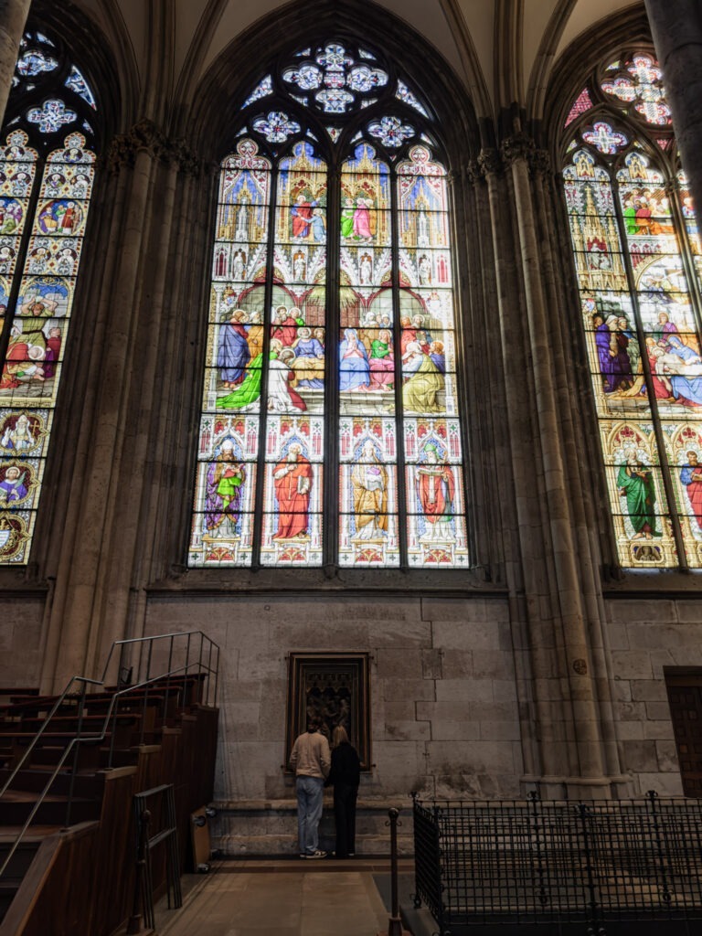 tall stained glass windows in the koln dom