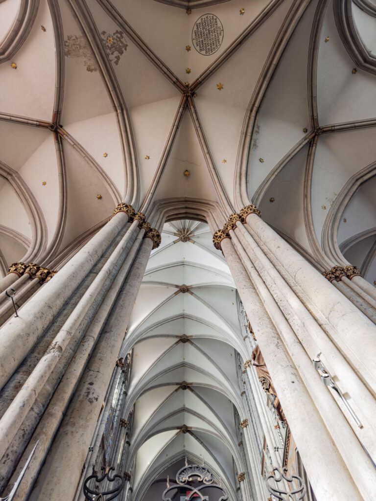 soaring ceiling with archway in cologne cathedral