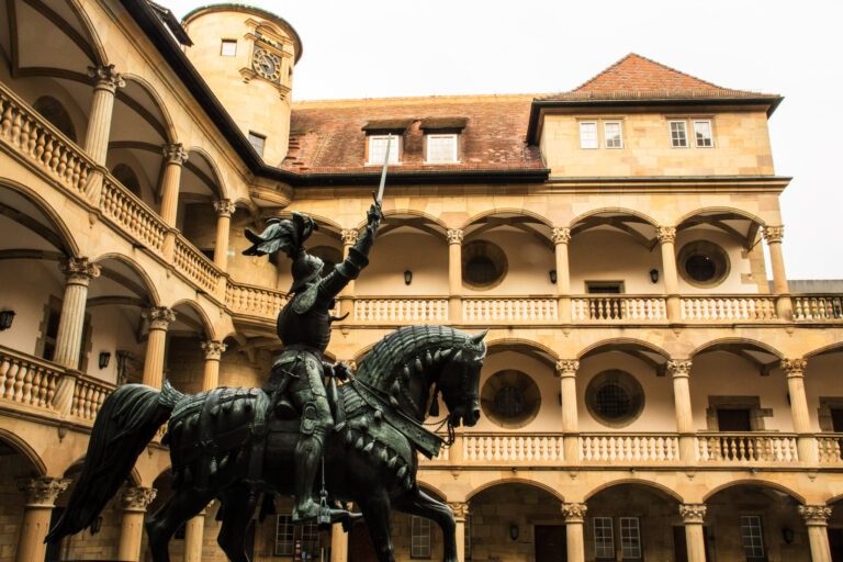 courtyard of the old castle known as altes schloss one of the top attractions in stuttgart for tourists