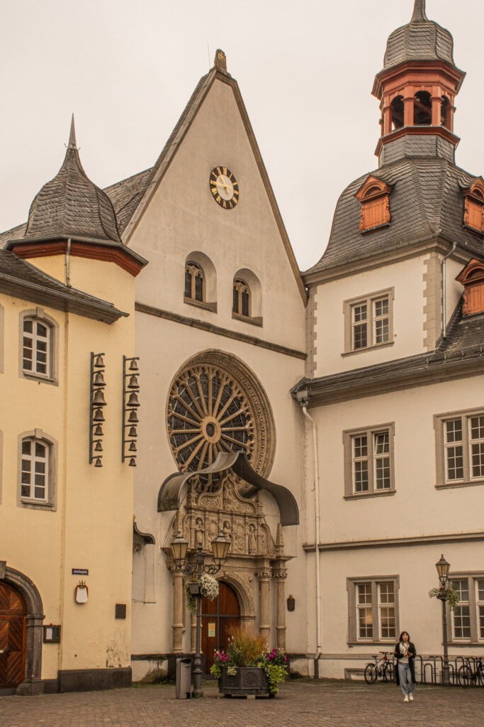 view of church and baroque buildings in koblenz germany in Old Town