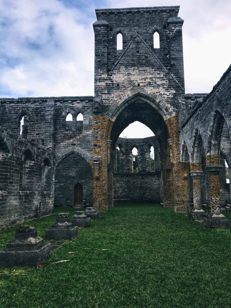 Bermuda church in ruin