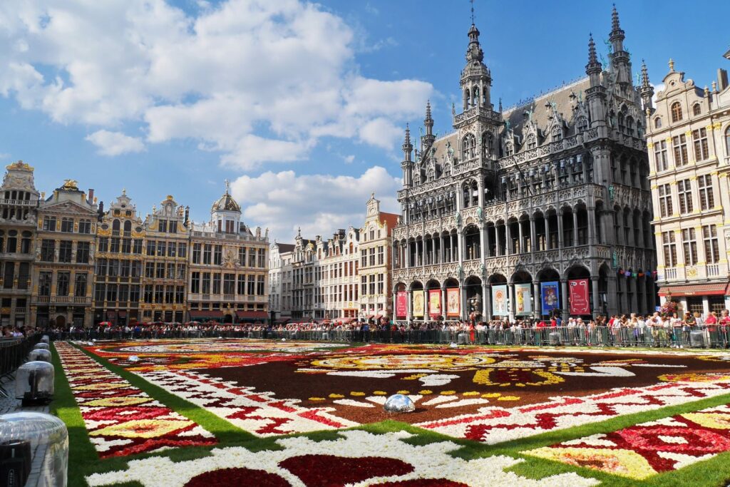 flower carpet on market square