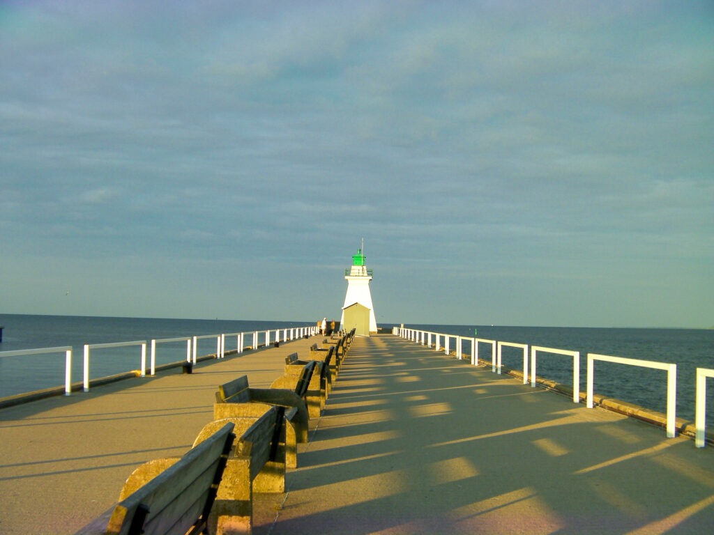 lighthouse on long pier in port dover one of the things to do in norfolk county