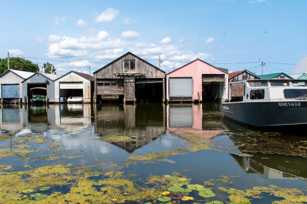 boat houses in colours in norfolk county