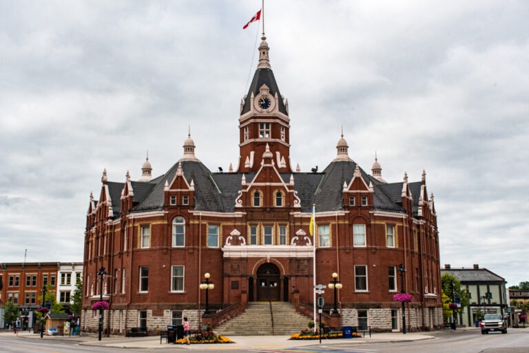 red brick gothic building in Stratford Ontario