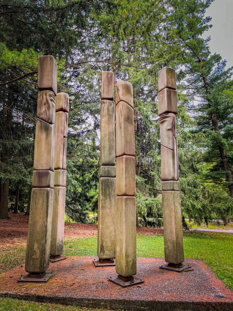 tall pines with public art in stratford ontario