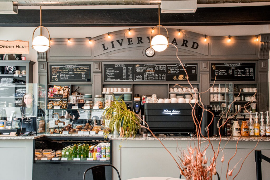 coffee shop with chalkboard menu in stratford ontario