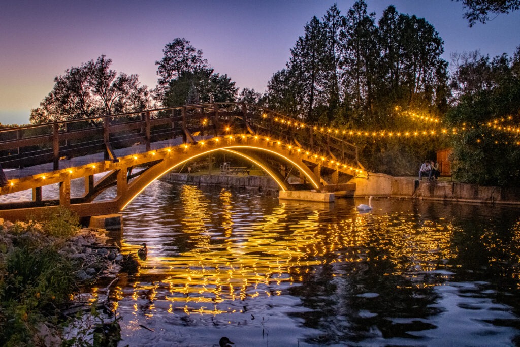 dusk with bridge and lights in things to do in stratford ontario